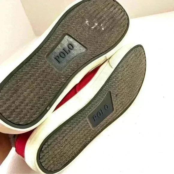 Polo Ralph Lauren Thorton Red Canvas Tie Rlite Cushion Low-Top Sneaker Size 12D - Picture 13 of 13